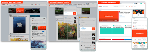 A mockup of Reddit's trending takeover ad